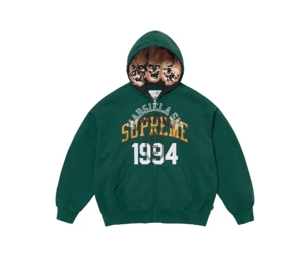 SS S Hoodie Green MM6 Grey M XL L Zipper Black 24 Hooded 0917